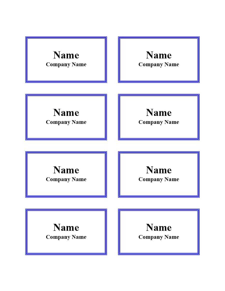 Name Tag Templates Word – Calep.midnightpig.co Pertaining To Luggage Tag Template Word