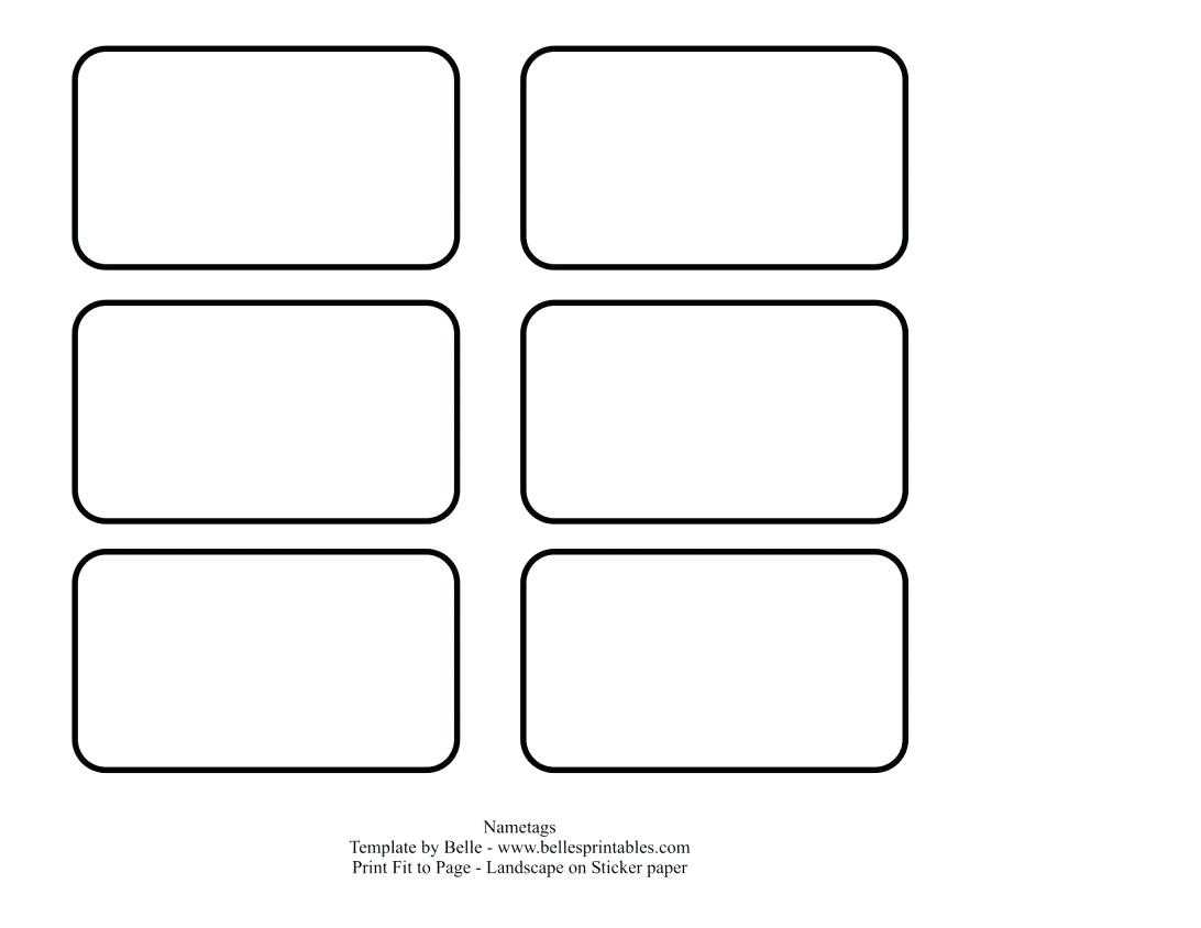 Name Tags Template – Heartwork With Regard To Luggage Tag Template Word