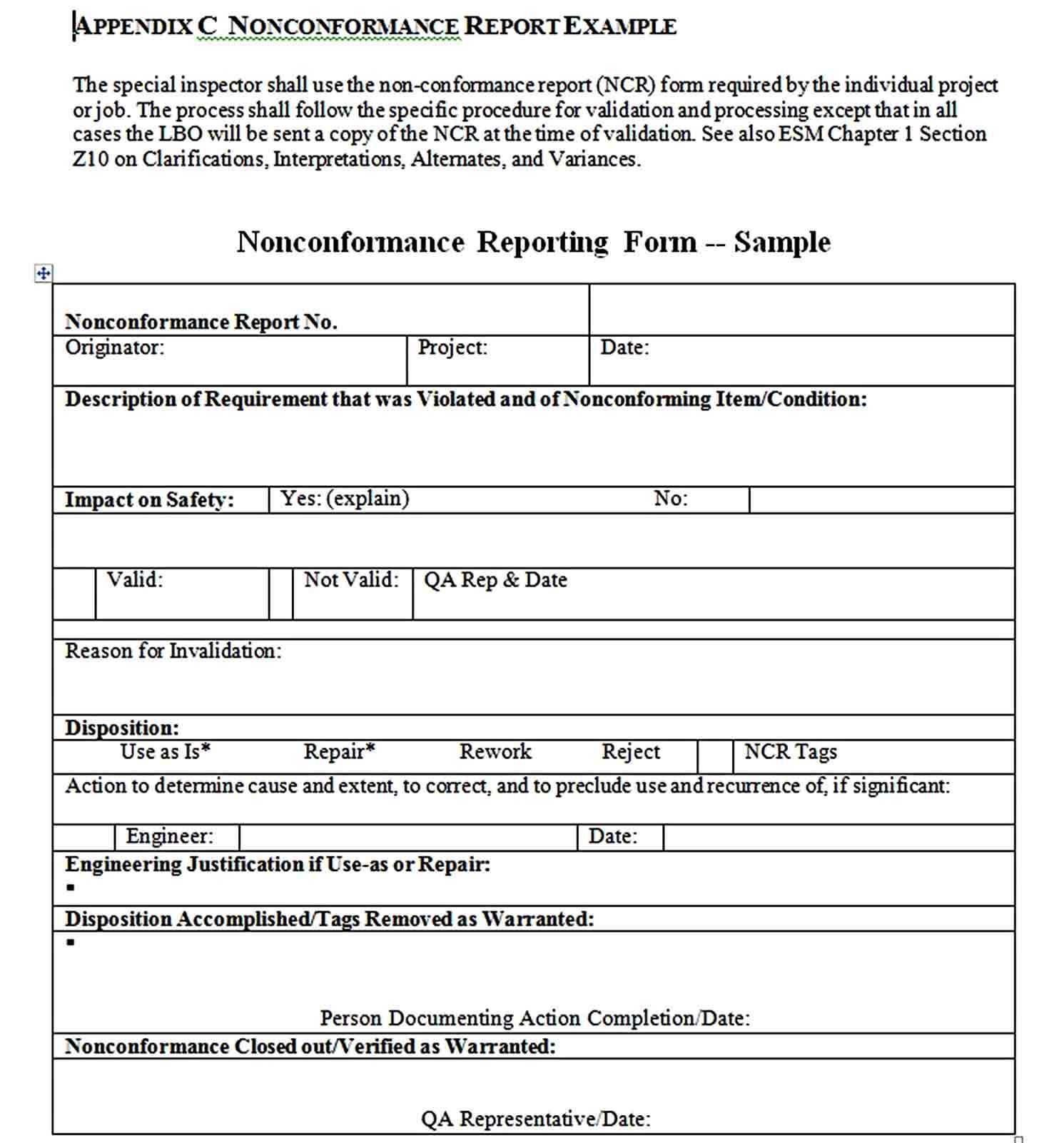 Non Conformance Report Template | Welding Rodeo Designer Within Non Conformance Report Template