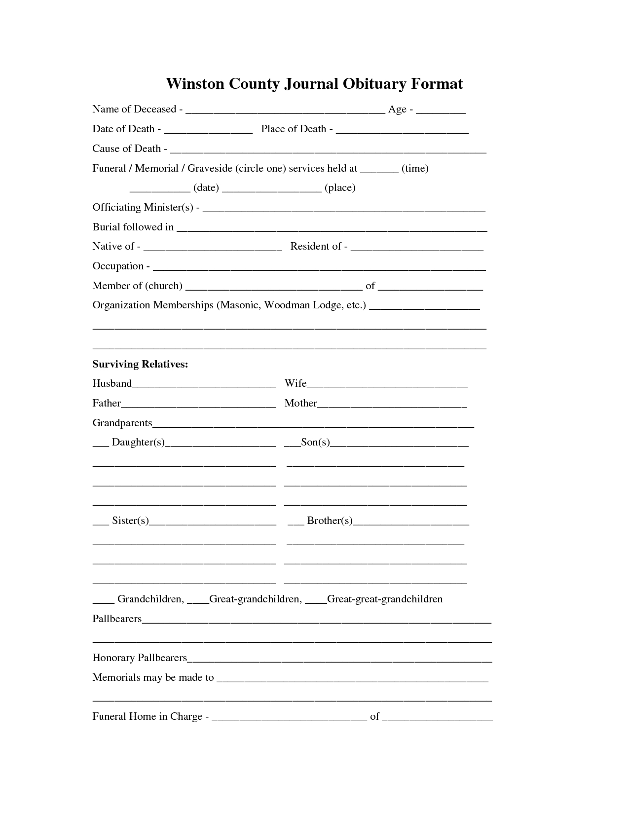 Obituary Template Pdf – Dalep.midnightpig.co For Obituary Template Word Document