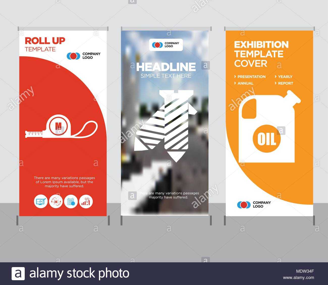 Oil Container Modern Business Roll Up Banner Design Template Pertaining To Tie Banner Template