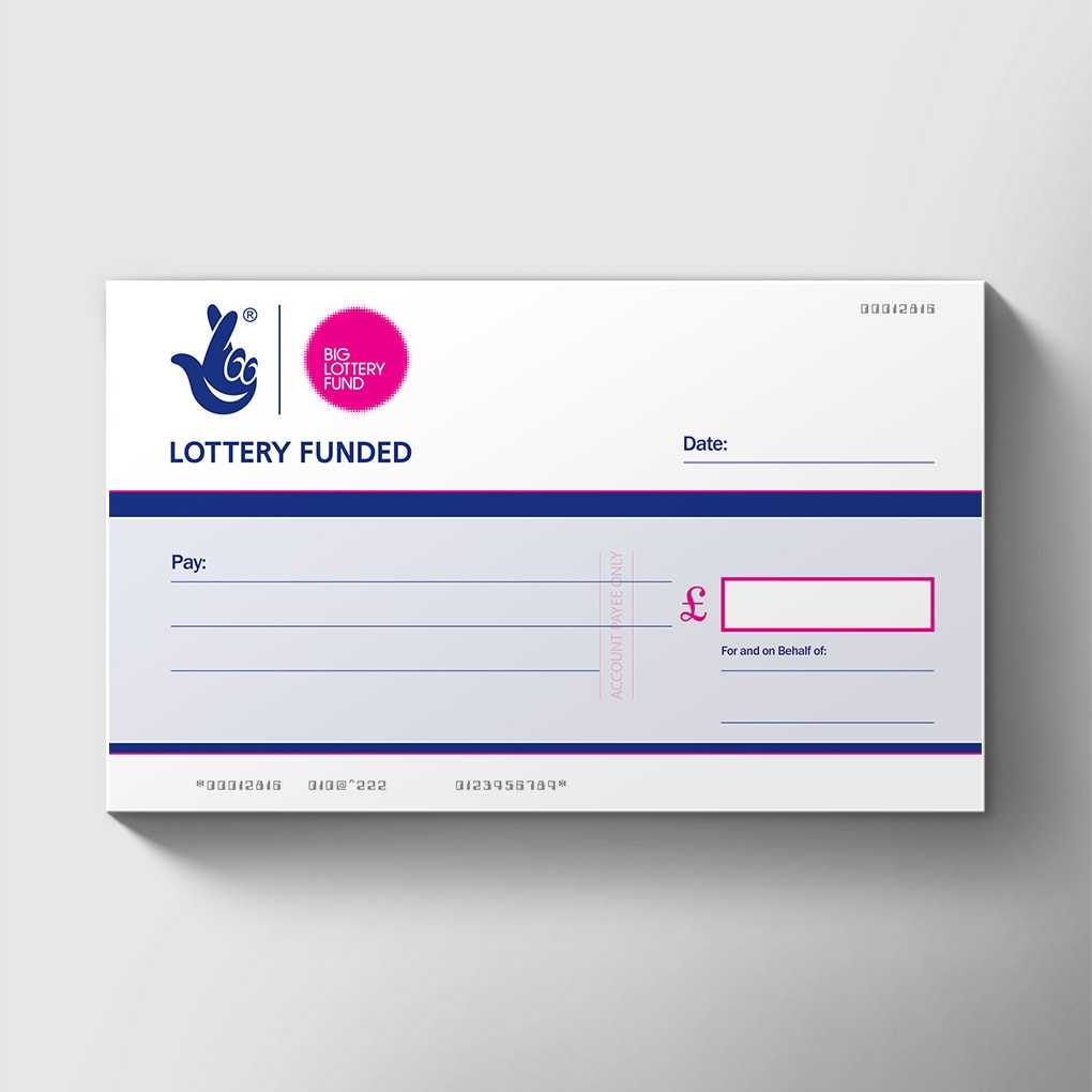 Order Large Reusable Lottery Presentation Novelty Cheques Inside Blank Cheque Template Uk
