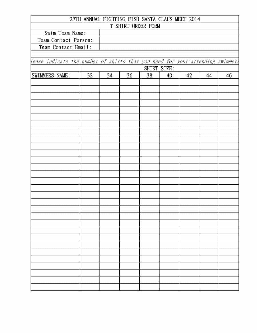 Order Sheet Template – Dalep.midnightpig.co For Blank T Shirt Order Form Template