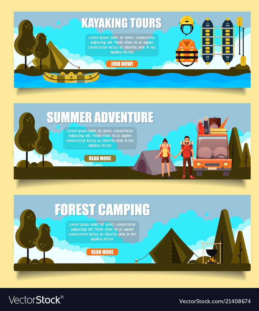 Outdoor Adventure Banners Web Templates Pertaining To Outdoor Banner Design Templates