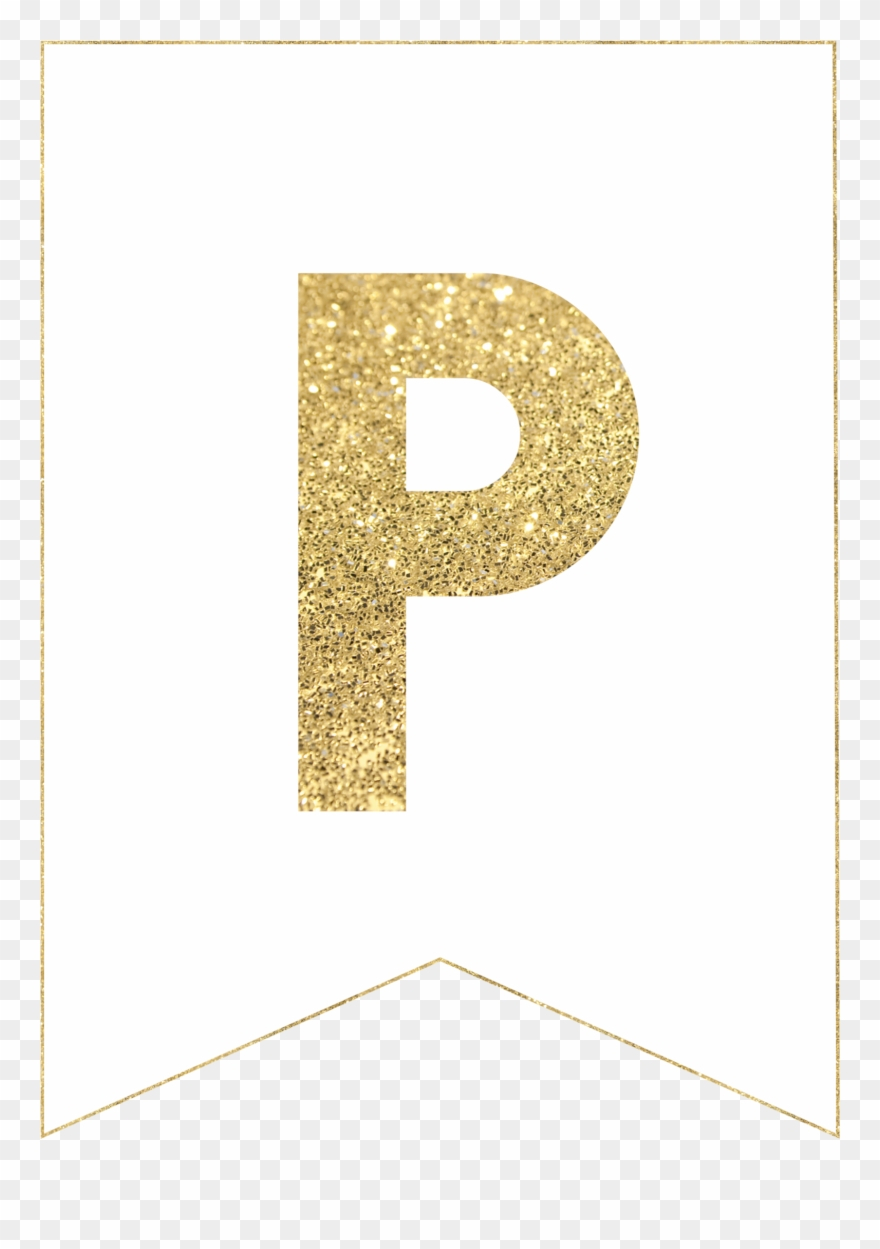 P Gold Alphabet Banner Letter – Gold Letter Banner Printable Within Letter Templates For Banners