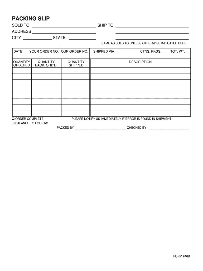 Packing Slip Template – Fill Out And Sign Printable Pdf Template | Signnow In Blank Packing List Template