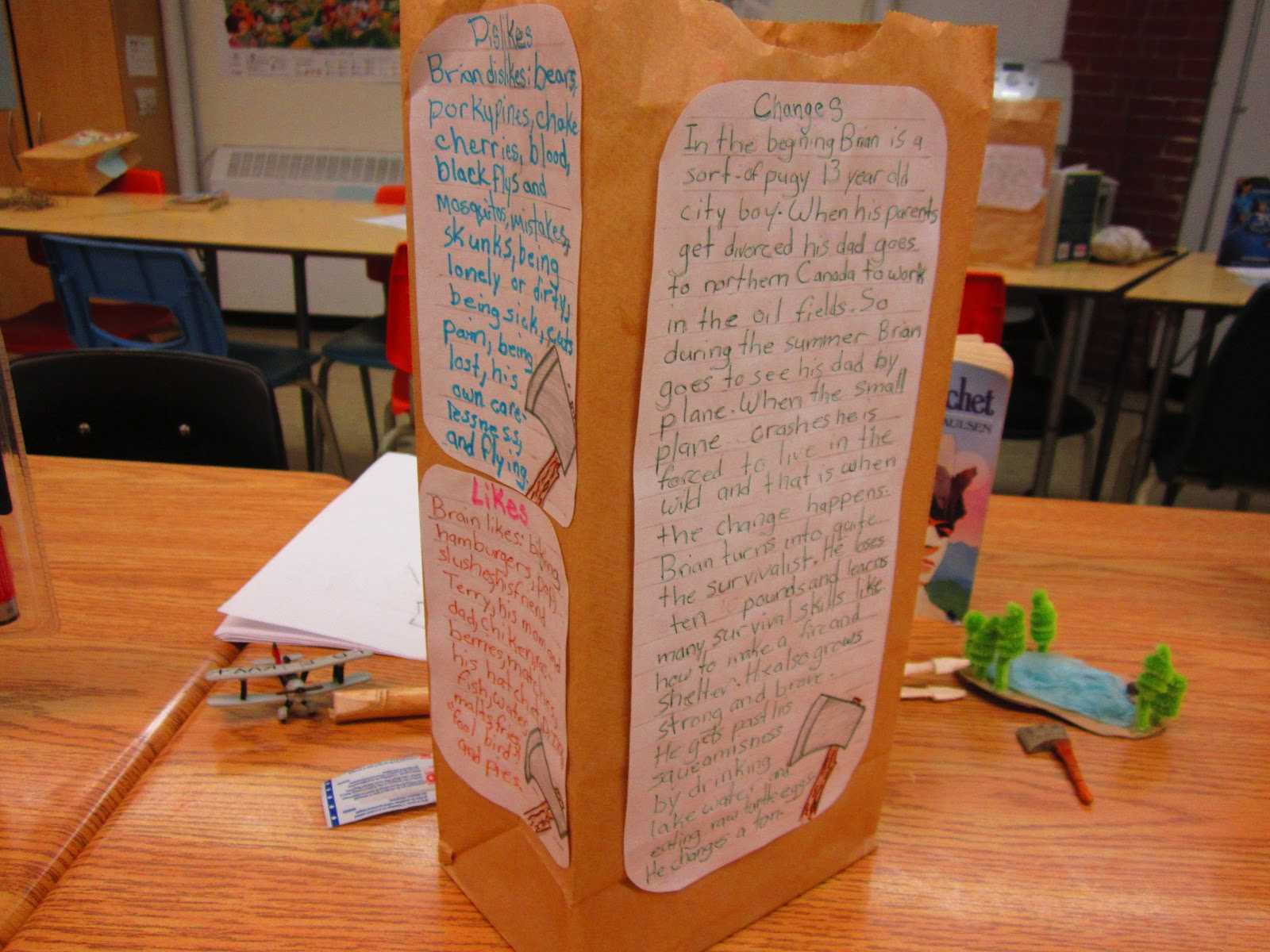 Paper Bag Characterization | Runde's Room For Paper Bag Book Report Template