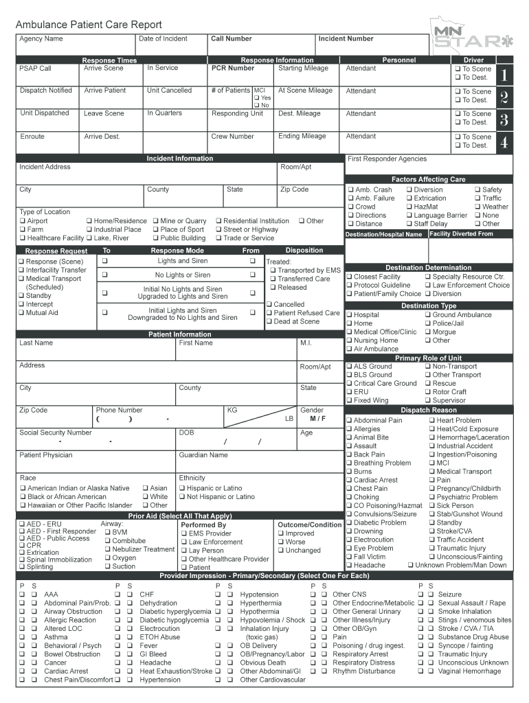 Patient Care Report – Fill Out And Sign Printable Pdf Template | Signnow Intended For Patient Care Report Template
