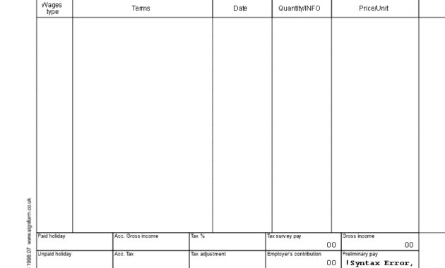 Payslip Template | Templates At Allbusinesstemplates with Blank Payslip Template