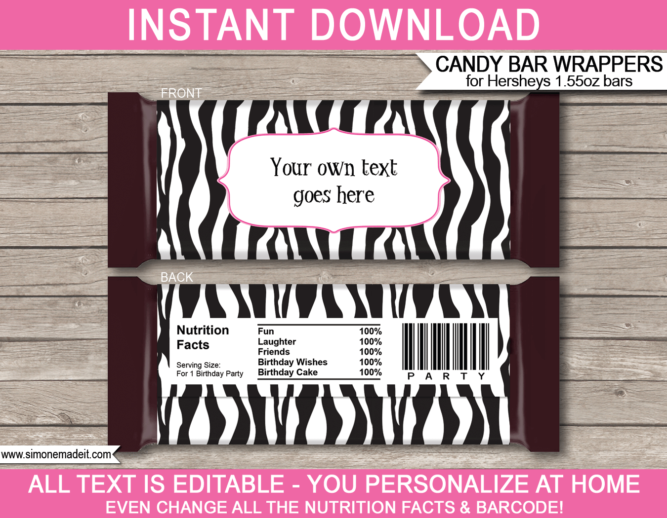 Personalized Candy Wrappers Template – Dalep.midnightpig.co For Blank Candy Bar Wrapper Template