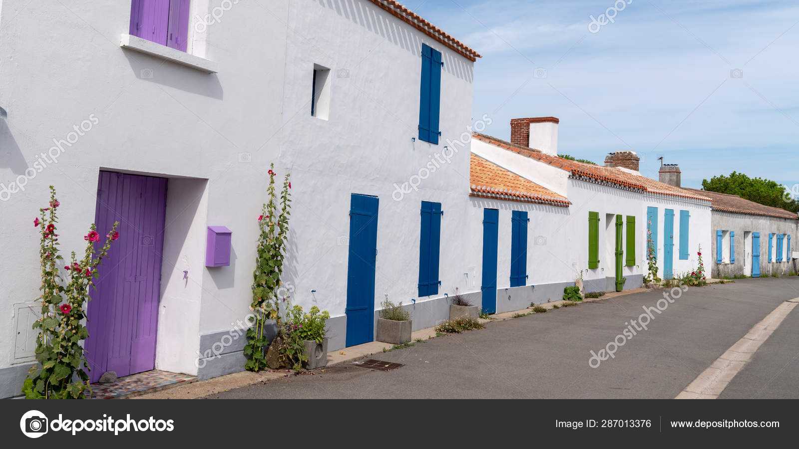 Picturesque Street White Houses France Web Banner Template With Regard To Street Banner Template
