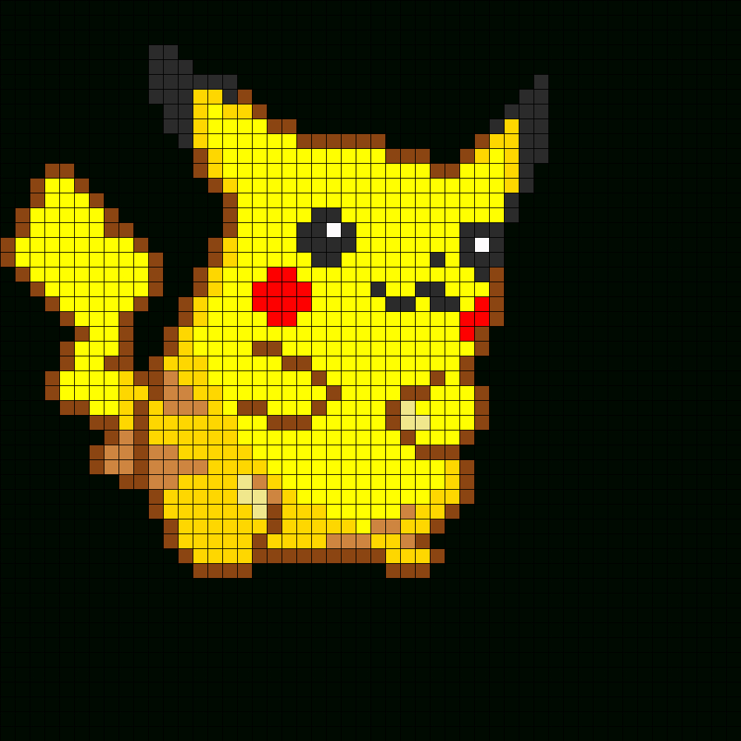 Pikachu Perler Bead Pattern Perler Bead Pattern | Bead With Blank Perler Bead Template