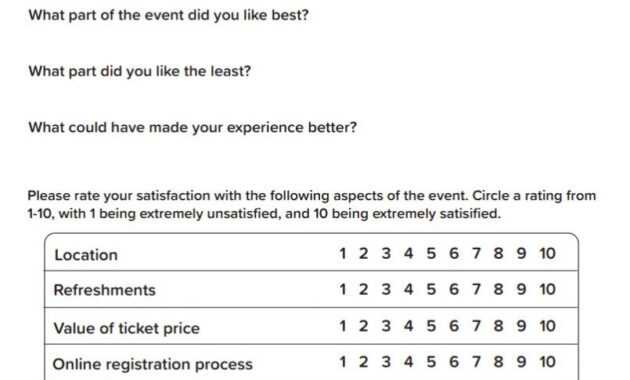 Post-Event Survey Tips And Template - Qgiv Success Center in Event Survey Template Word