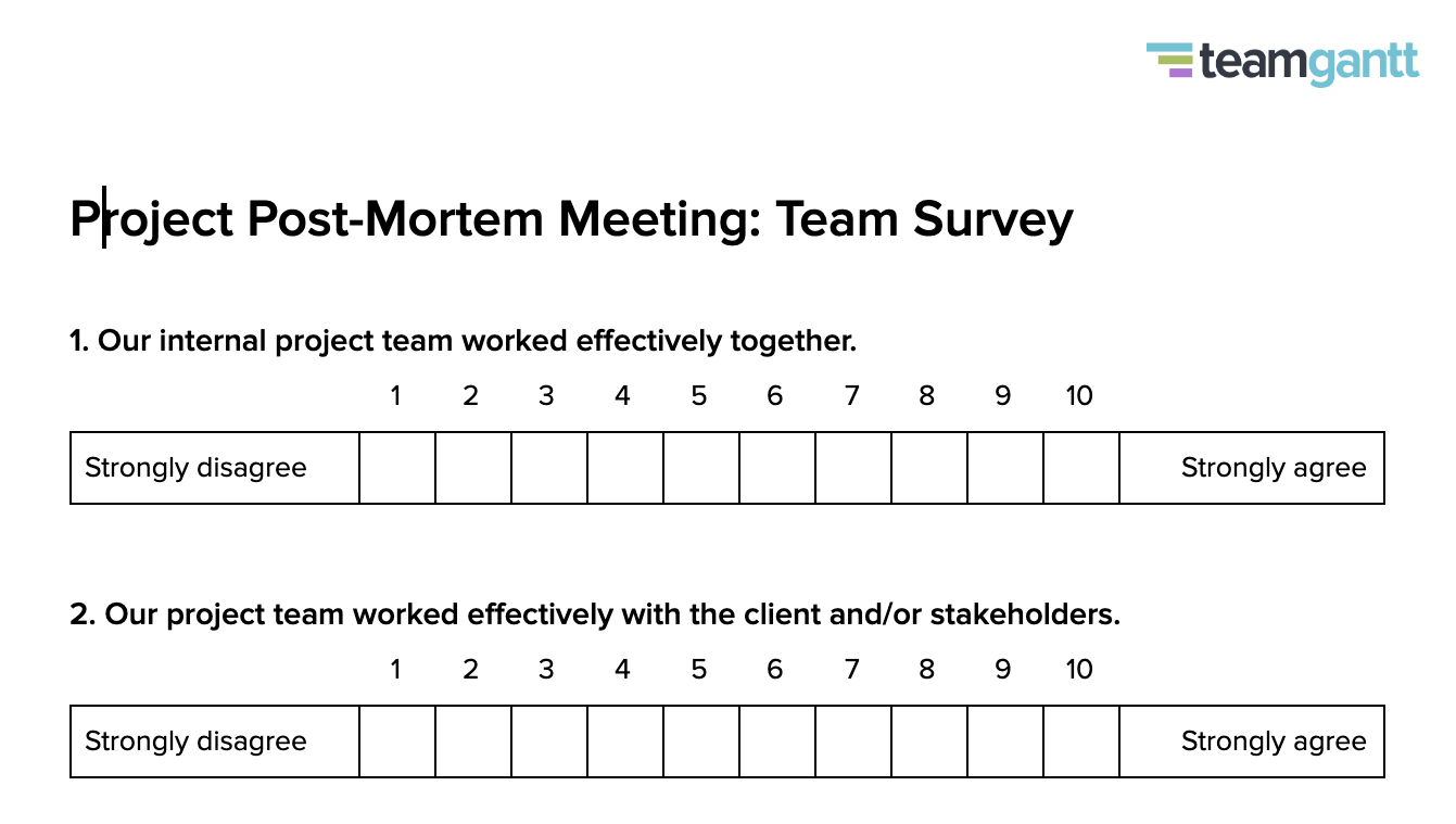 Post Mortem Meeting Template And Tips | Teamgantt Intended For Event Debrief Report Template