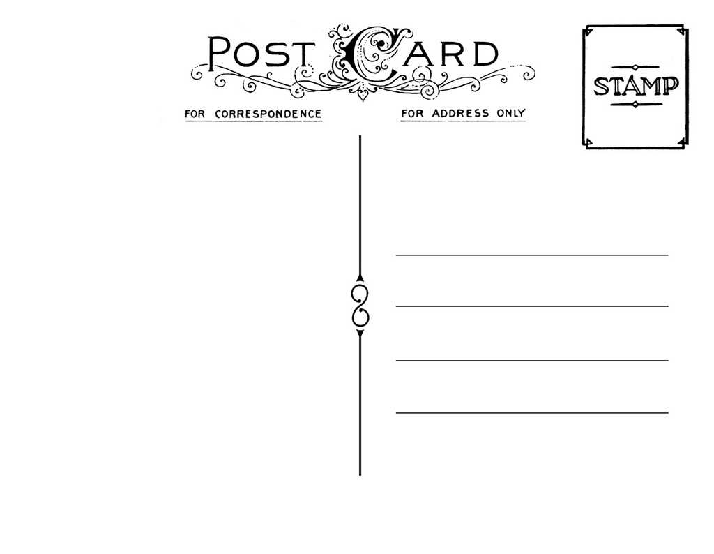 Postcardpedia: Free Printable Postcard Templates Throughout Free Blank Postcard Template For Word