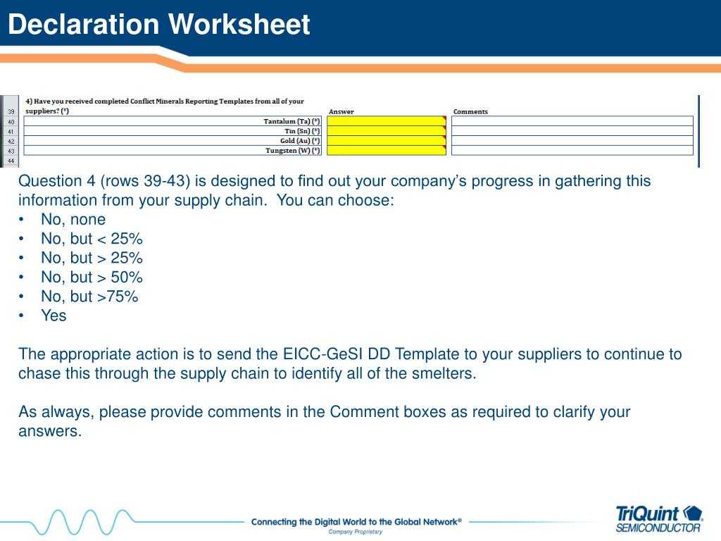 Ppt – How To Complete The Eicc Gesi Conflict Minerals Due For Eicc Conflict Minerals Reporting Template