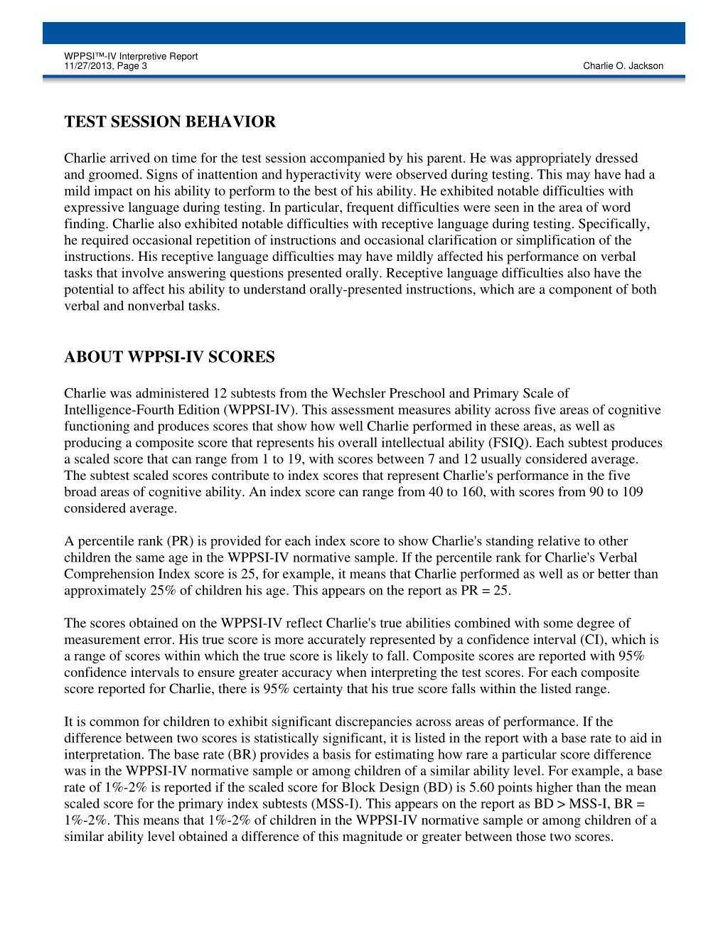 Ppt – Wppsi Powerpoint Presentation, Free Download – Id:7271450 Regarding Wppsi Iv Report Template