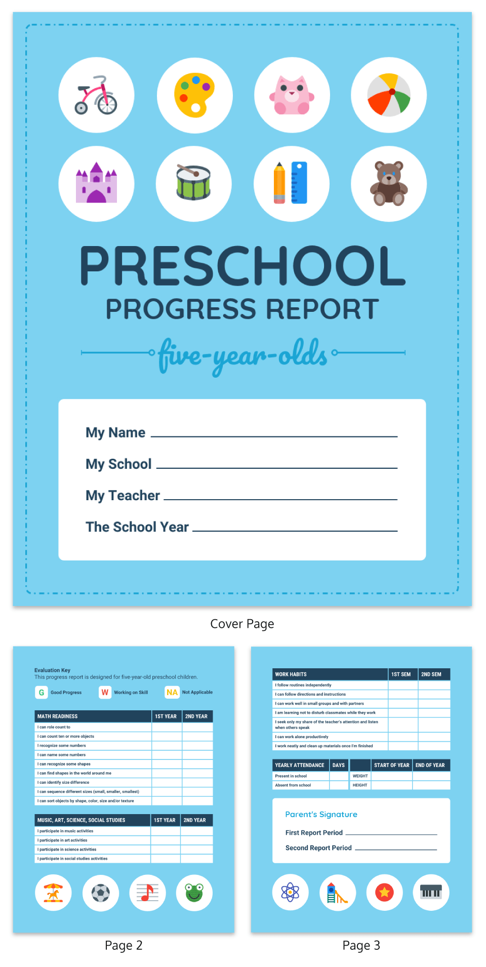 Pre K Progress Report Intended For Preschool Weekly Report Template