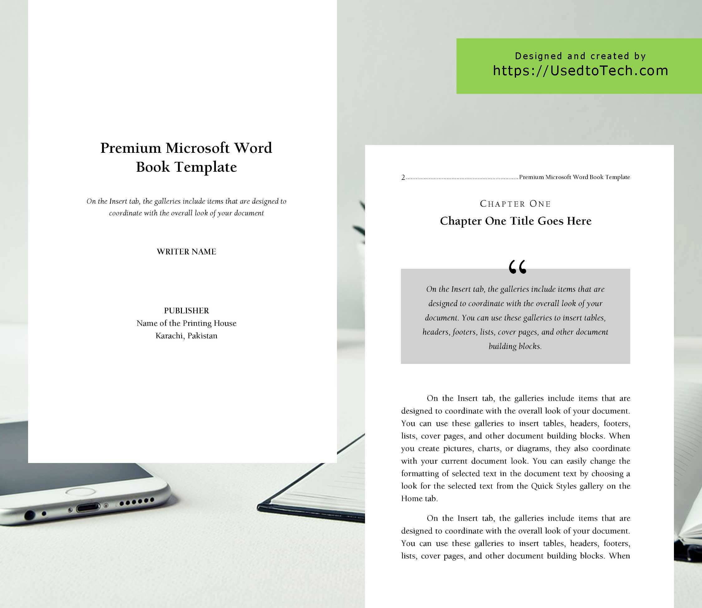 Premium & Free 6 X 9 Book Template For Microsoft Word - Used Intended For 6X9 Book Template For Word