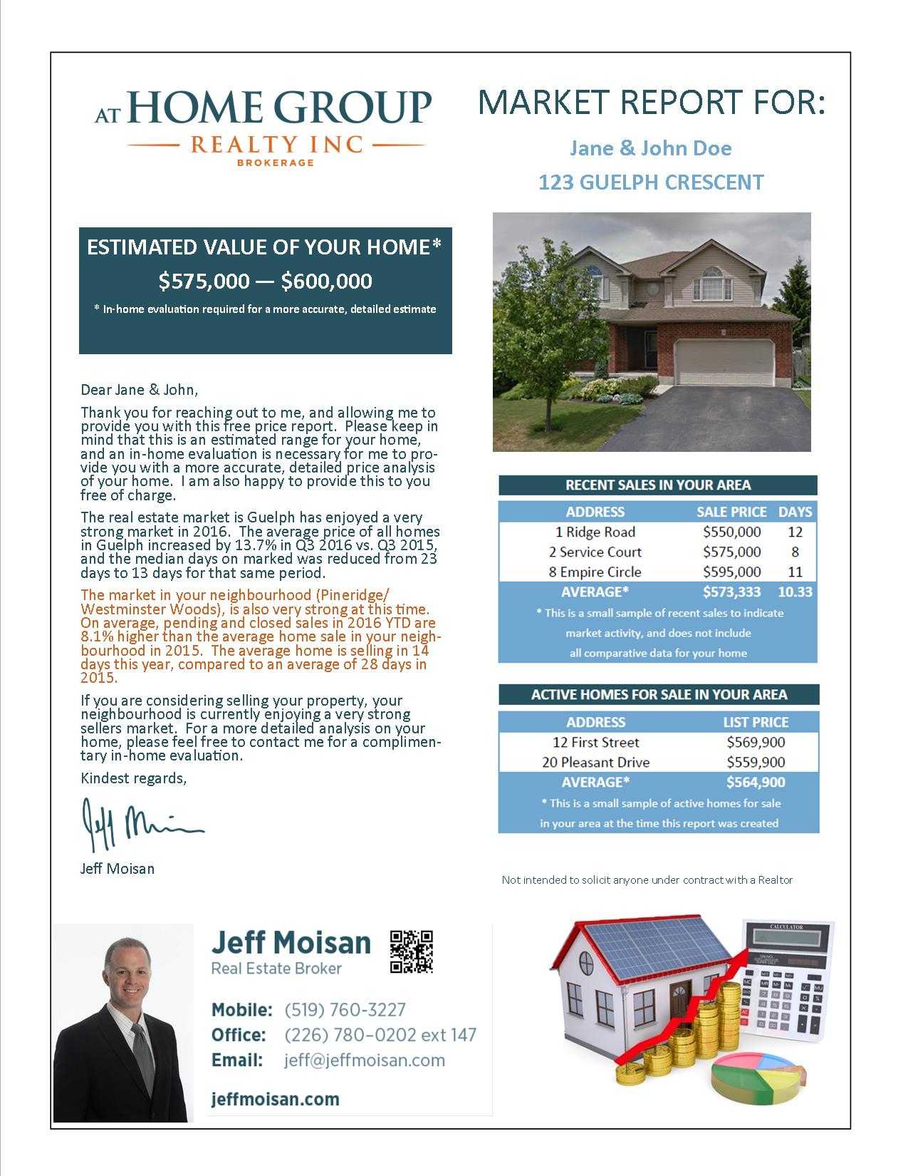 Price Report Template Picture – Jeff Moisanjeff Moisan Inside Real Estate Report Template
