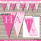 Princess Party Banner Template – Pink Inside Diy Birthday Banner Template