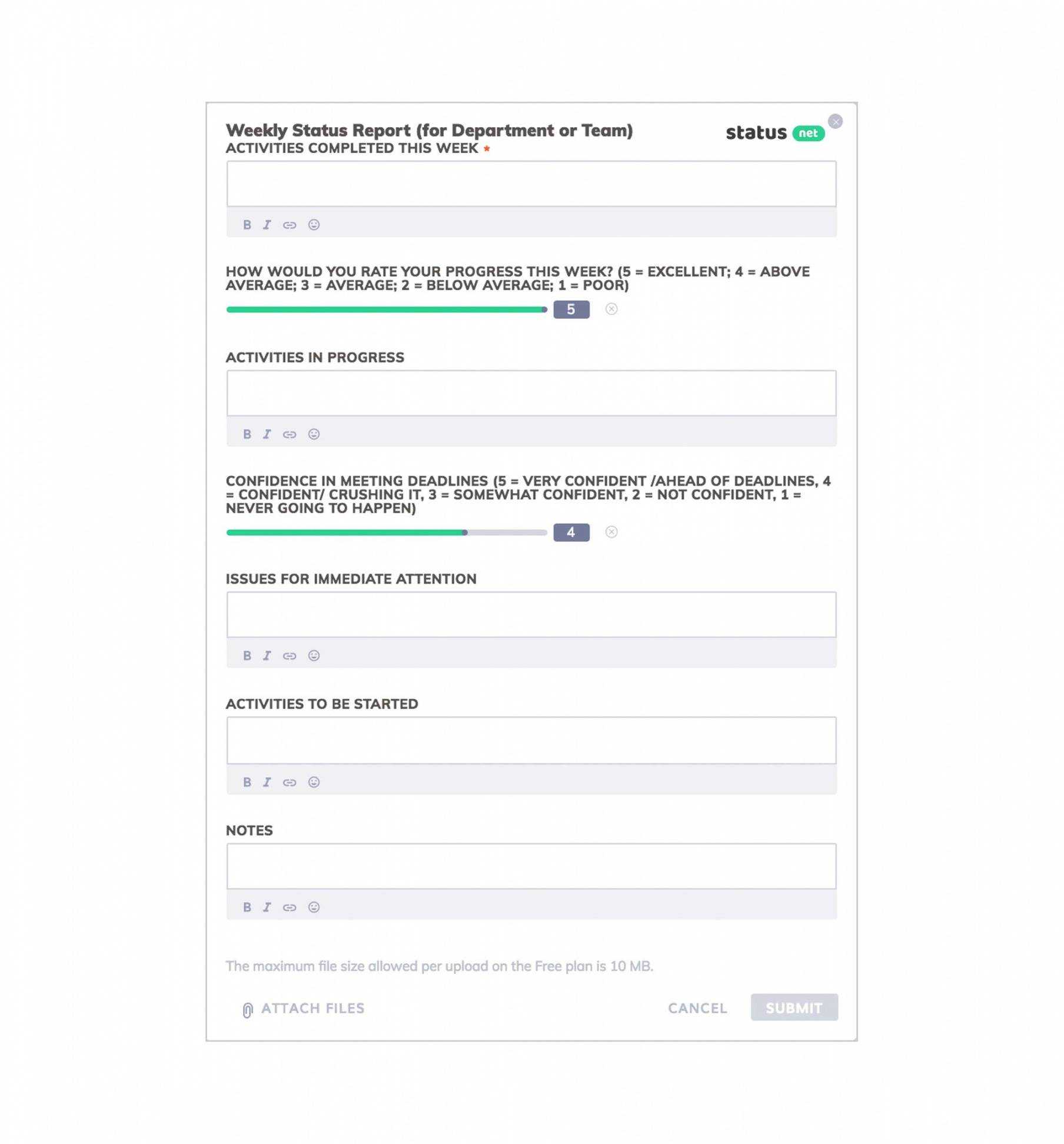 Printable 10 Outstanding Templates Of Weekly Reports Free Within Manager Weekly Report Template