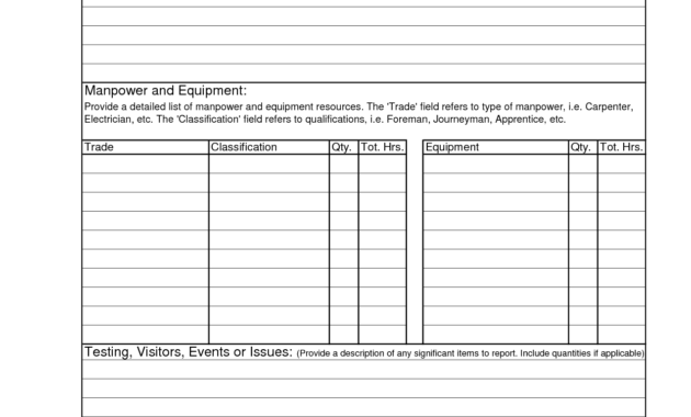 Printable Blank Superintendents Daily Report Sample And inside Superintendent Daily Report Template