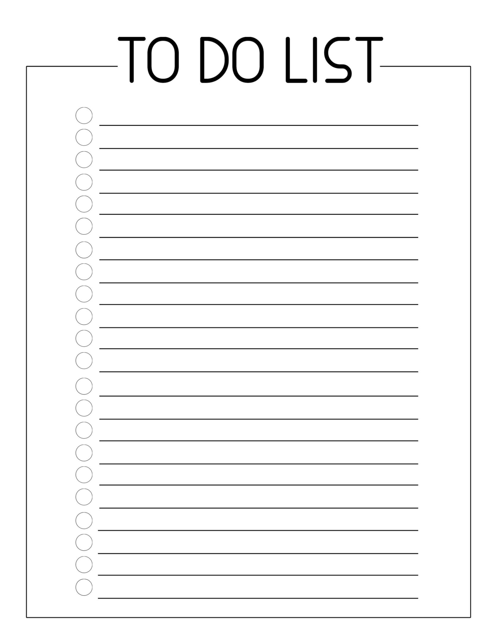 Printable Checklist Template – Dalep.midnightpig.co Throughout Blank Checklist Template Word