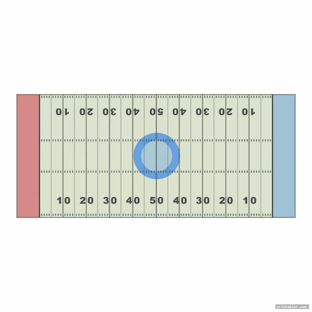 Printable Football Field Within Blank Football Field Template