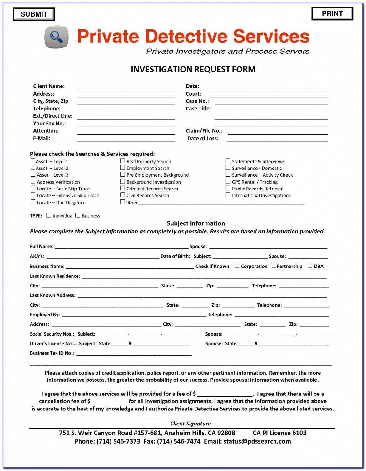Printable Investigation Report Template Doc Cool Private Inside Private Investigator Surveillance Report Template
