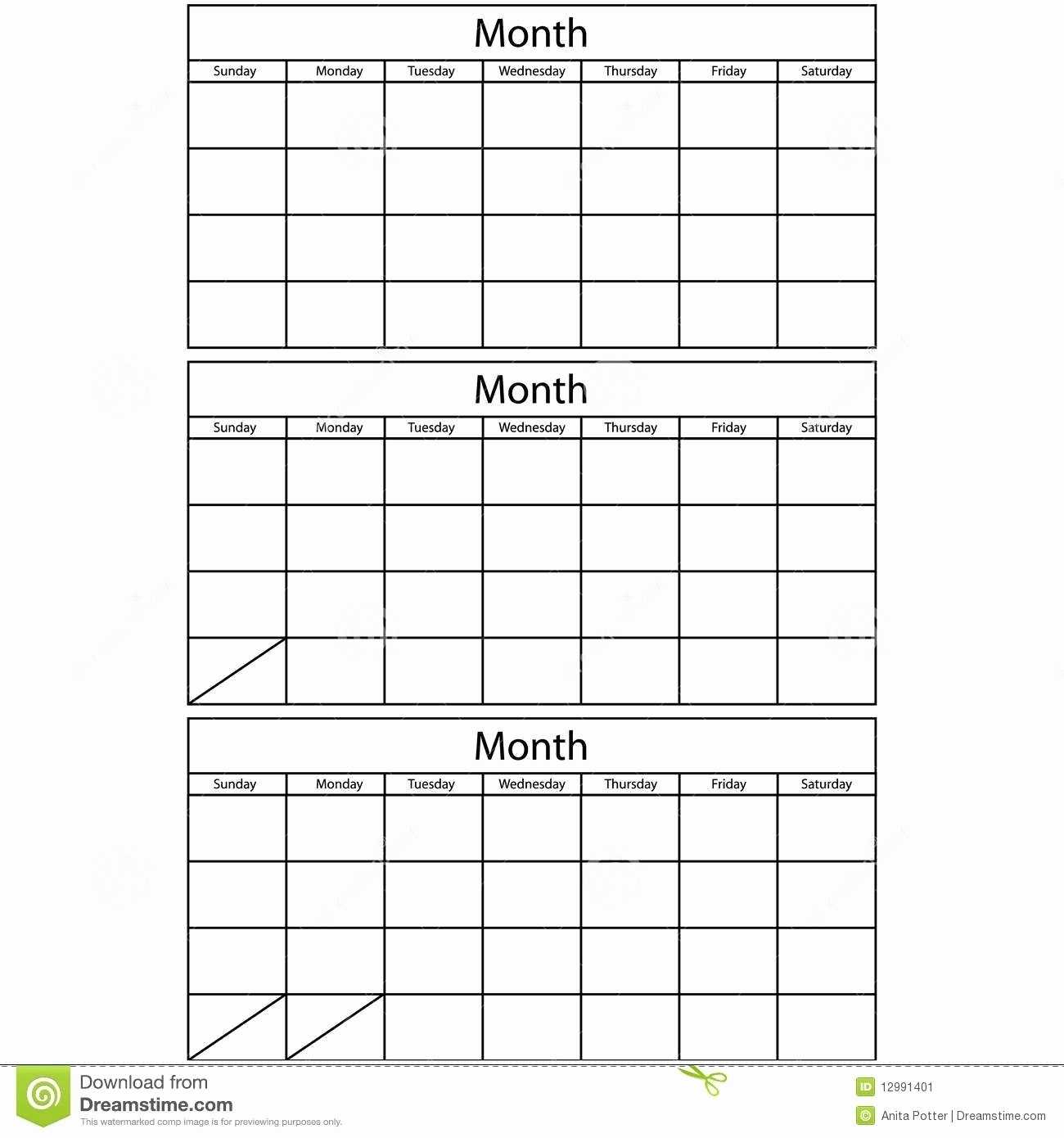 Printable Three Month Calendar – Calep.midnightpig.co In Blank One Month Calendar Template