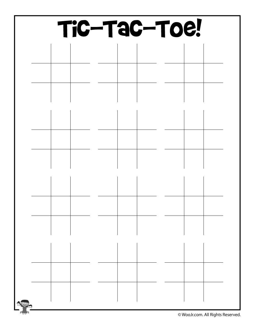 Printable Tic Tac Toe Game | Woo! Jr. Kids Activities With Tic Tac Toe Template Word