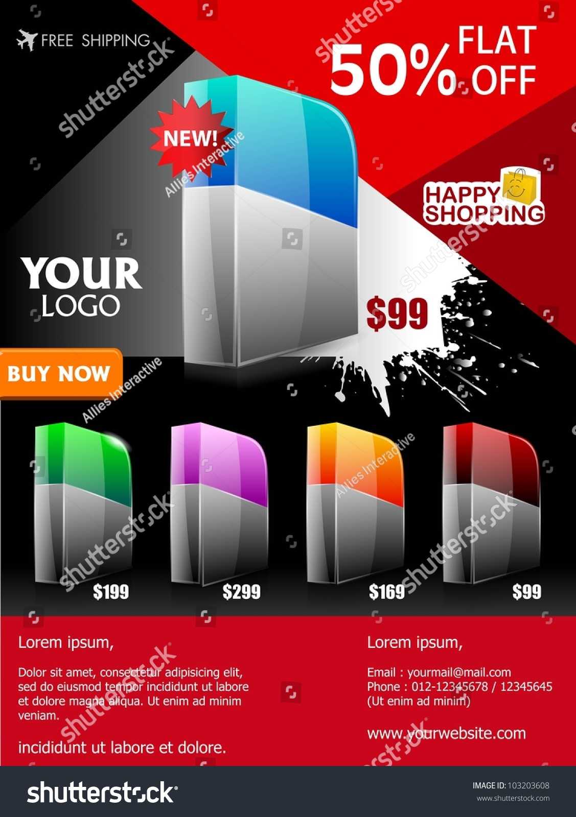 Professional Product Flyer Banner Template Attractive Stock With Regard To Product Banner Template