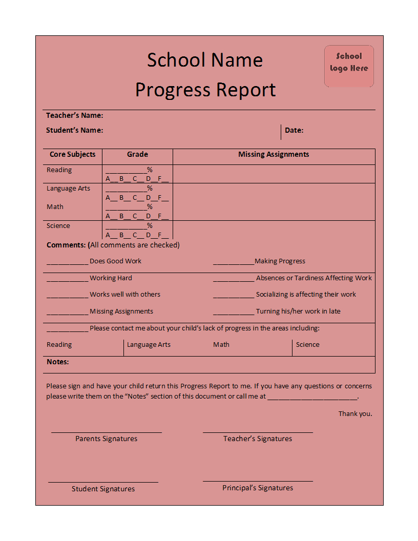 Progress Report Template Inside Best Report Format Template