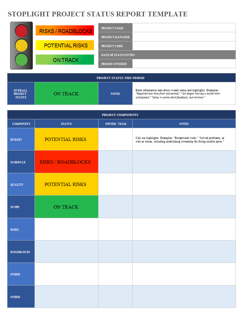 Project Status Report Excel Spreadsheet Sample | Templates At Regarding Check Out Report Template