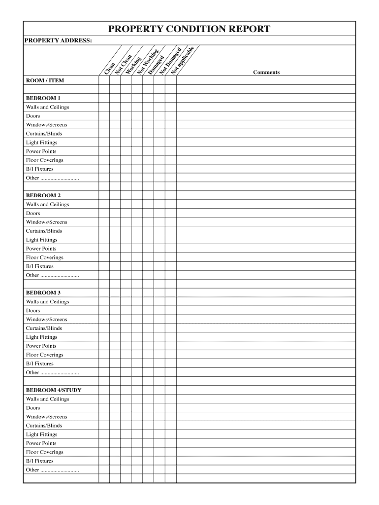 Property Condition Report Template – Fill Online, Printable With Regard To Property Condition Assessment Report Template