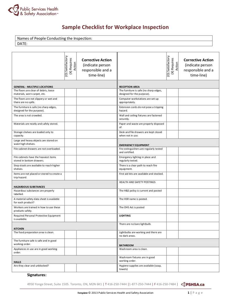 Public Services Health And Safety Association | Sample Intended For Health And Safety Board Report Template