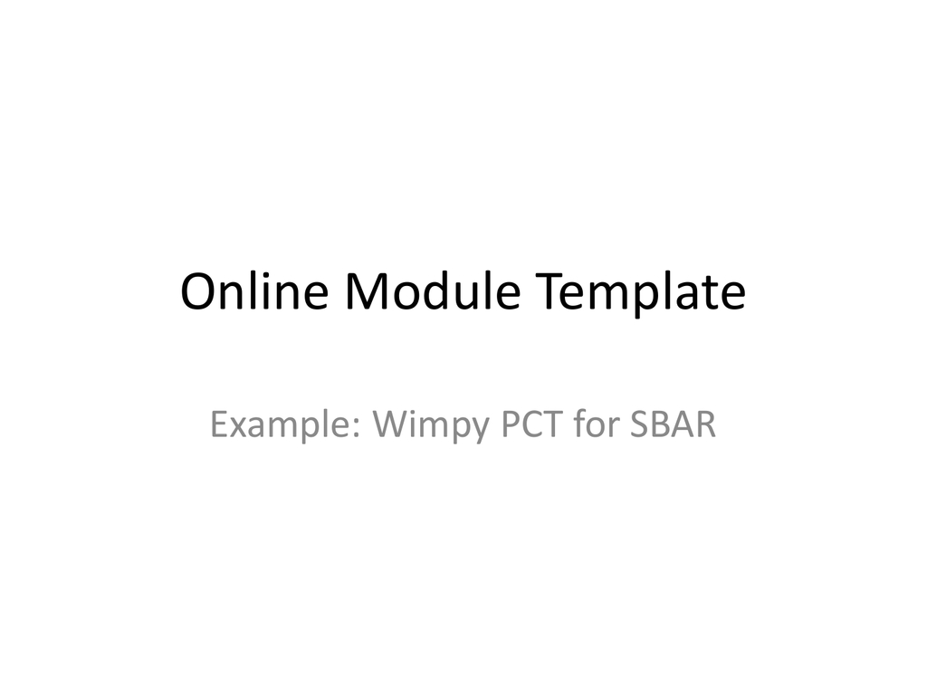 Question In Sbar Template Word