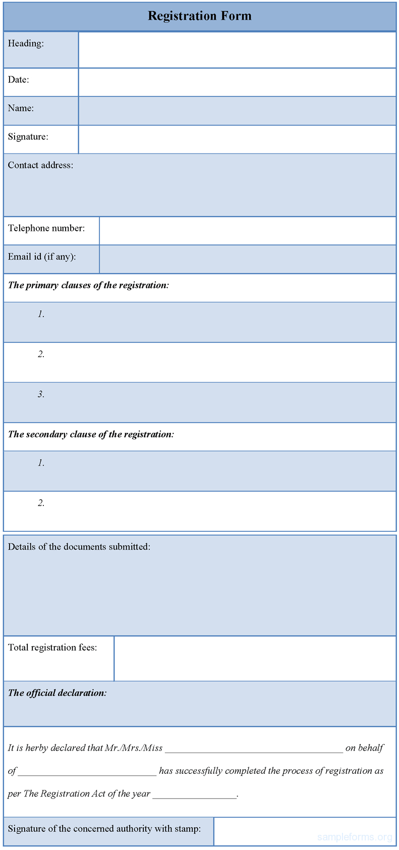 Registration Form Template | E Commercewordpress With Regard To Seminar Registration Form Template Word
