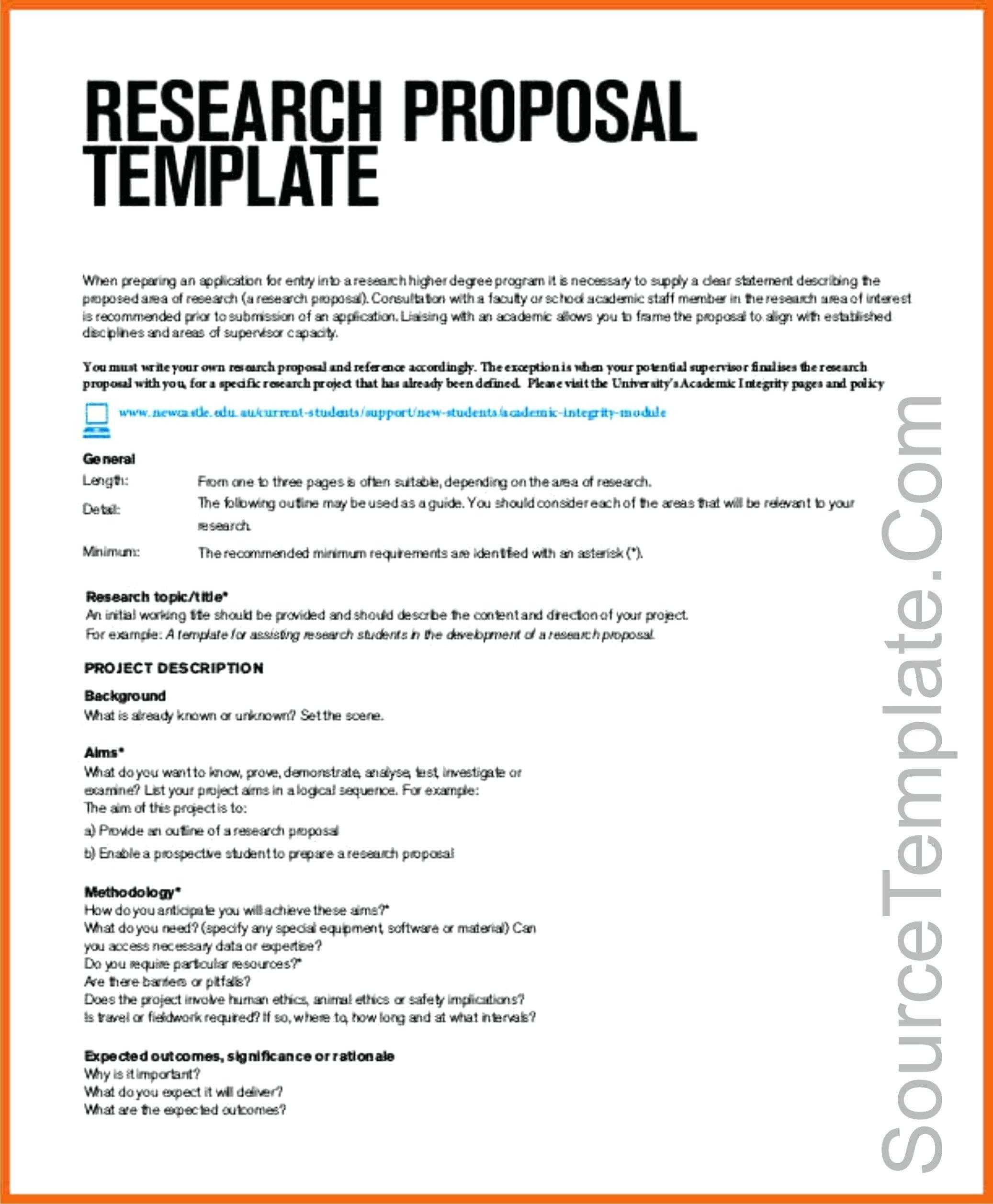 Research Roject Roposal Format Sample Example Pt Df Template Within Software Project Proposal Template Word