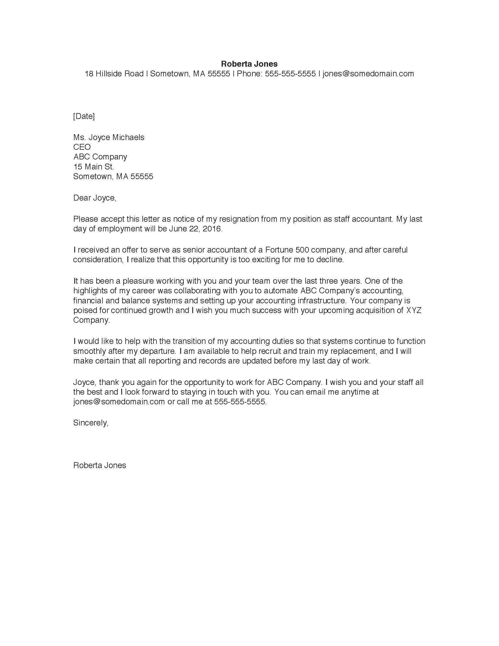 Resignation Letter | Monster Inside 2 Weeks Notice Template Word