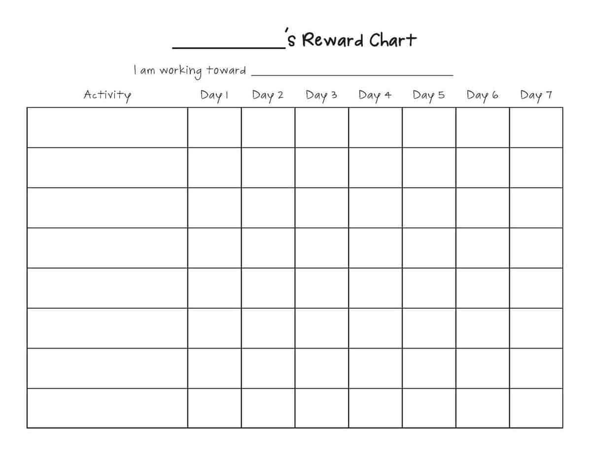 Reward Chart Templates – Word Excel Fomats Intended For Reward Chart Template Word