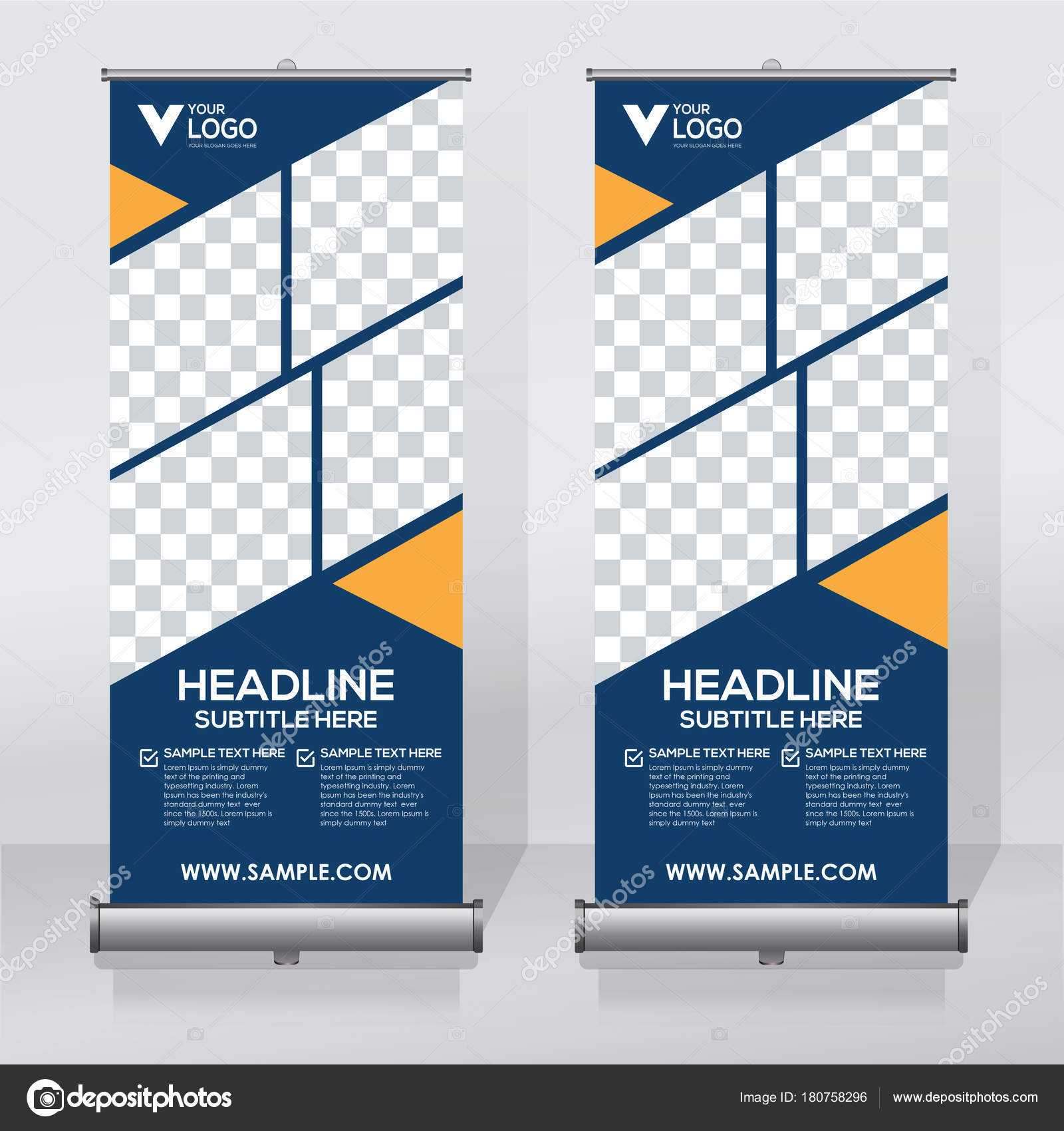 Roll Banner Design Template Vertical Abstract Background For Retractable Banner Design Templates