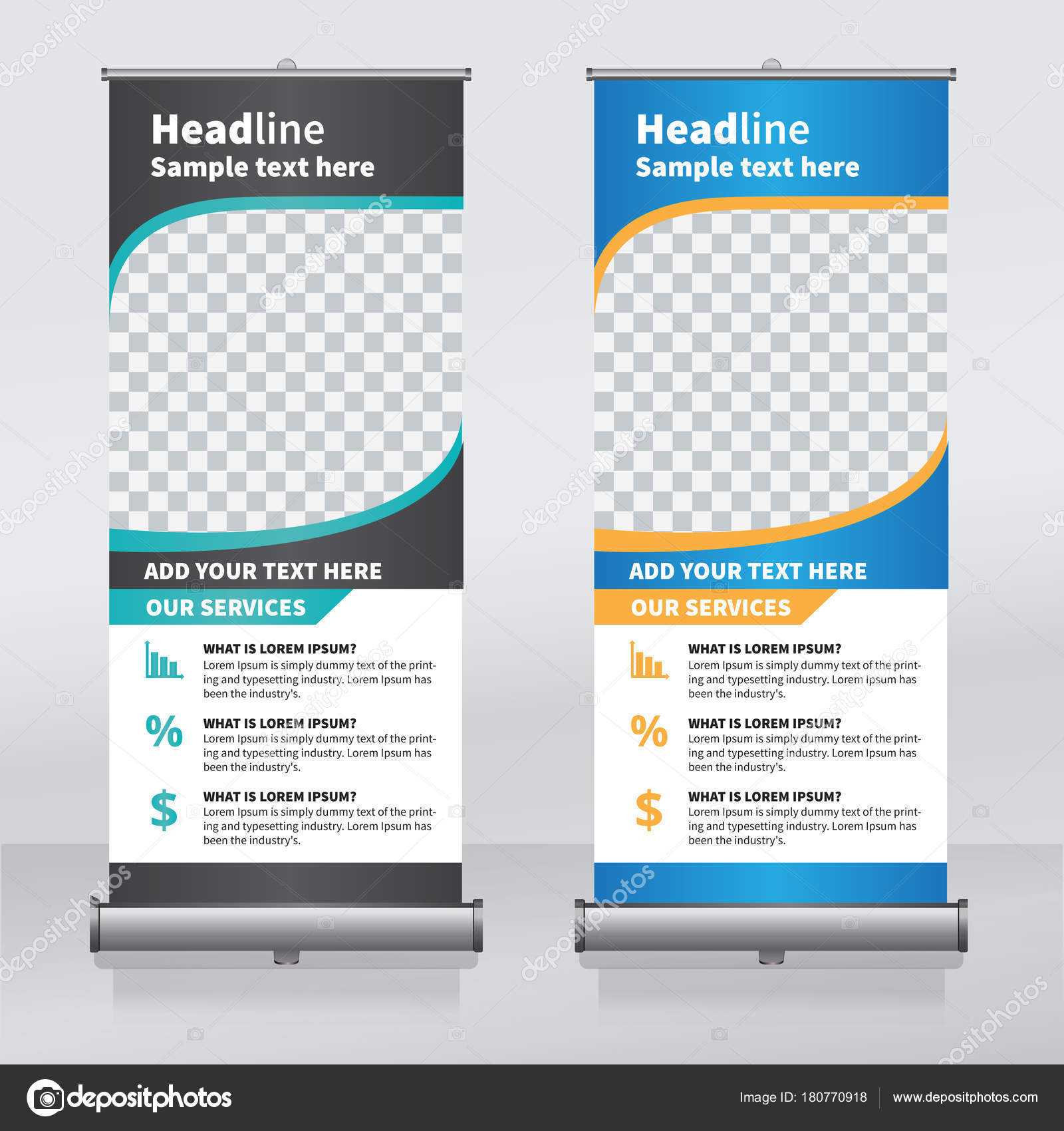 Roll Banner Design Template Vertical Abstract Background Inside Retractable Banner Design Templates