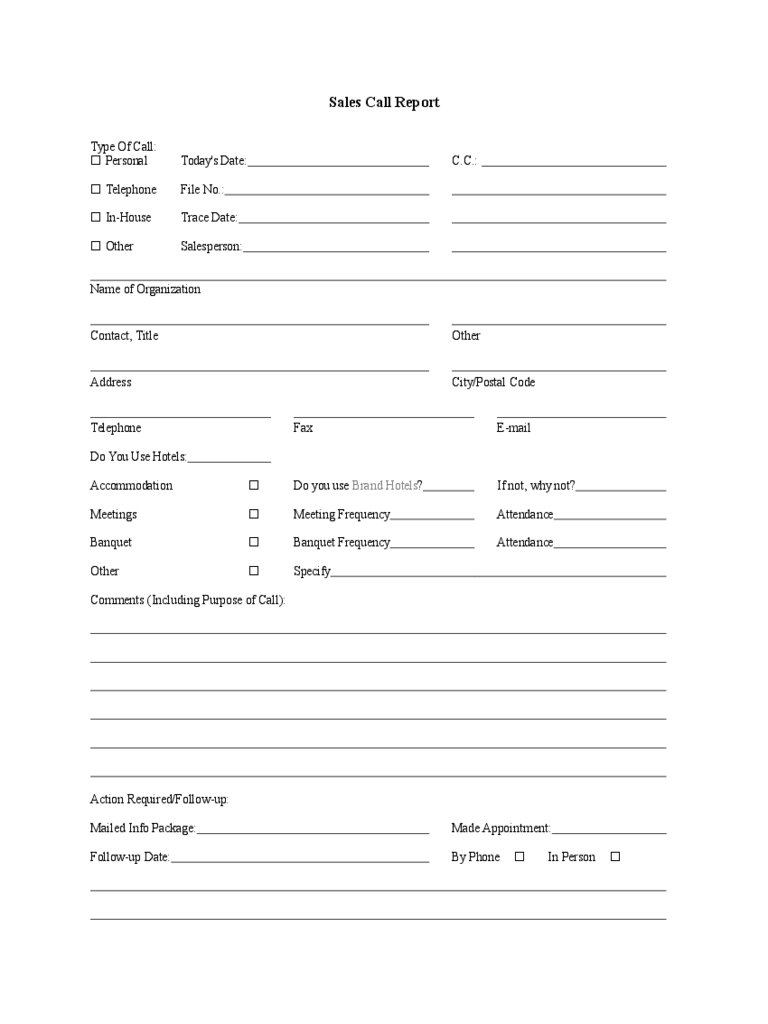 Sales Call Report Template – 3 Free Templates In Pdf, Word Throughout Sales Call Report Template Free