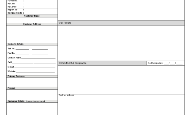 Sales Call Report Templates - Word Excel Fomats regarding Sales Trip Report Template Word
