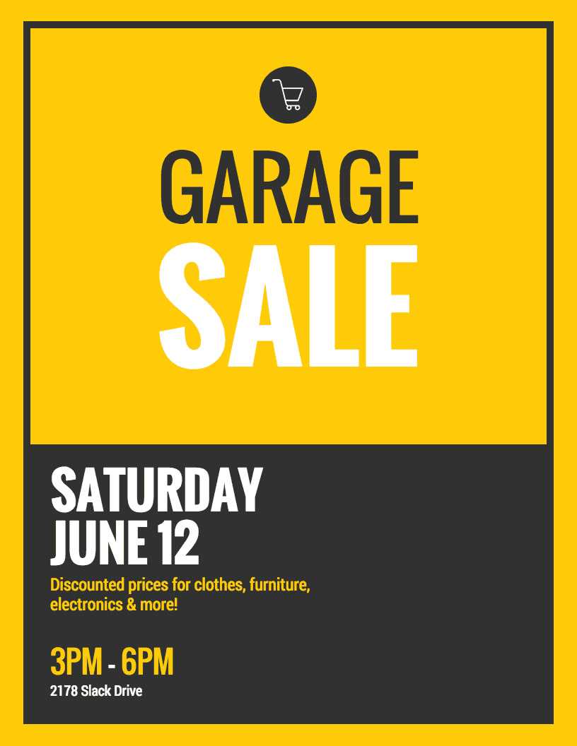 Sales Flyers Ideas – Dalep.midnightpig.co Regarding Garage Sale Flyer Template Word