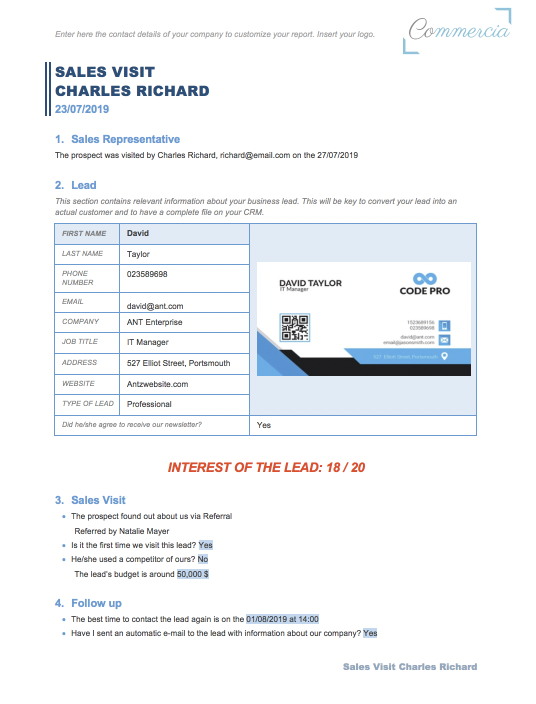Sales Visit Reports Using Iphone, Ipad, Android Or Windows Regarding Customer Visit Report Format Templates