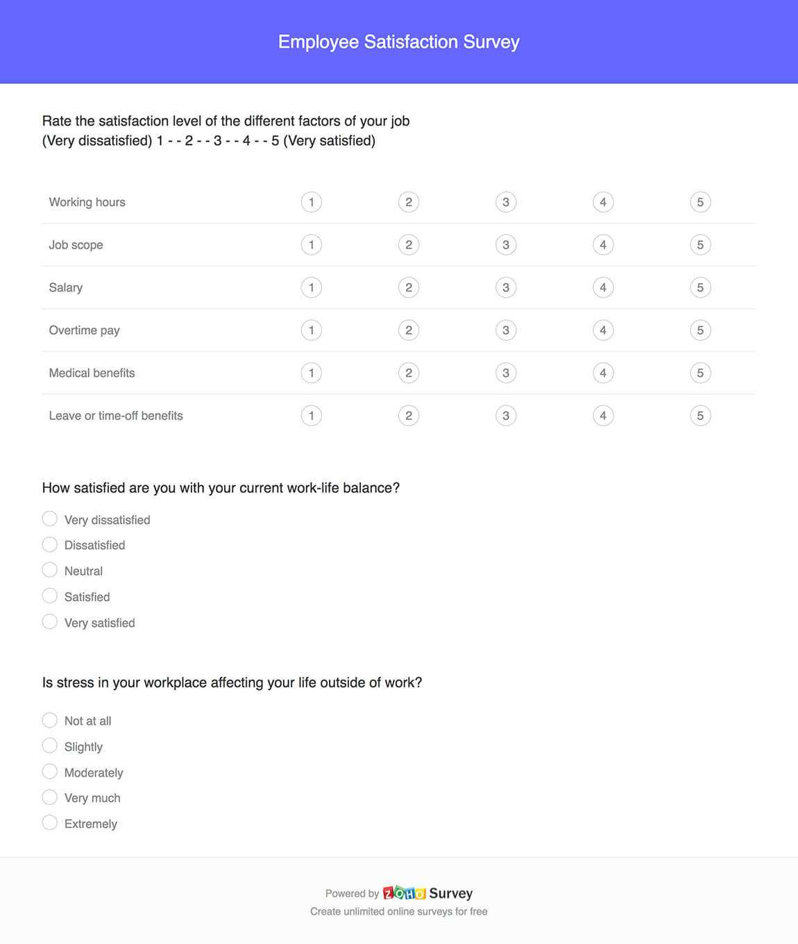 Sample Employee Satisfaction Surveys – Dalep.midnightpig.co With Regard To Employee Satisfaction Survey Template Word