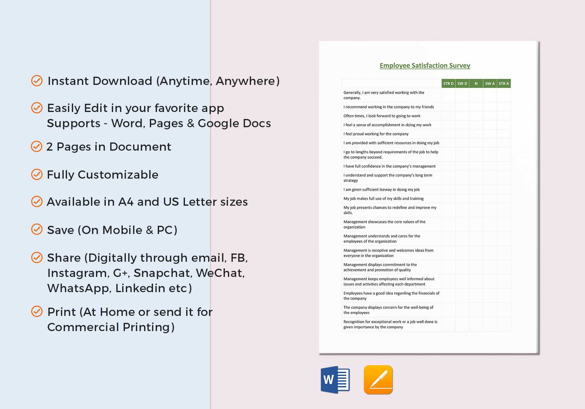 Sample Employee Satisfaction Surveys – Dalep.midnightpig.co Within Poll Template For Word